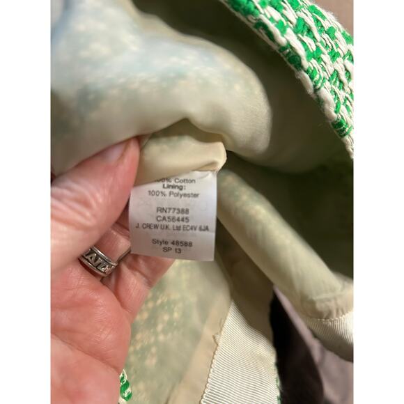 J.Crew No. 2 Pencil Skirt Size 6 Green White Tweed Career Workwear - Picture 9 of 9